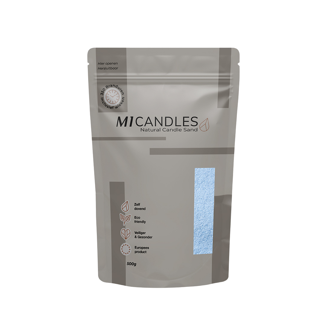 M1 Candles kaarsenzand – in hersluitbare verpakking met transparant venster