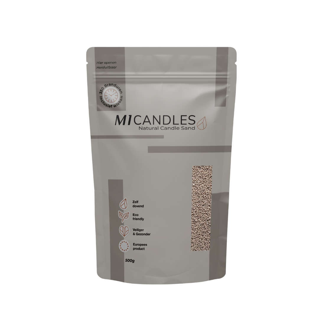 M1 Candles kaarsenzand – in hersluitbare verpakking met transparant venster