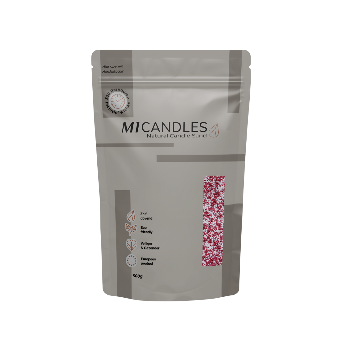 M1 Candles kaarsenzand – in hersluitbare verpakking met transparant venster
