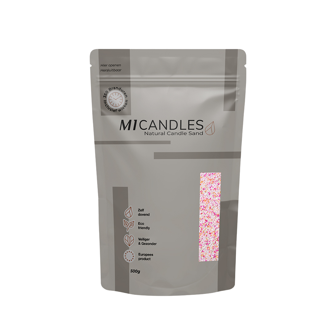 M1 Candles kaarsenzand – in hersluitbare verpakking met transparant venster
