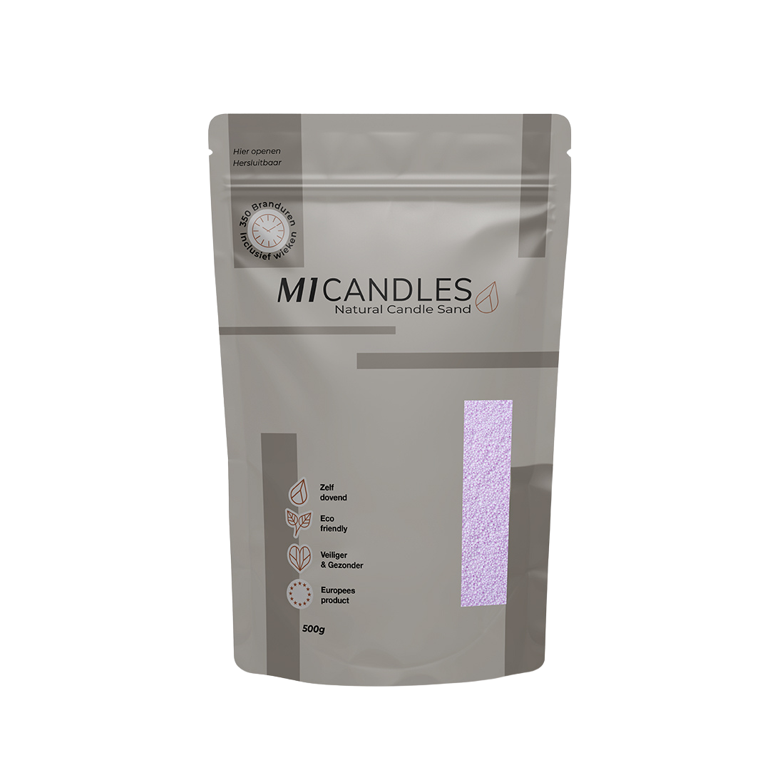 M1 Candles kaarsenzand – in hersluitbare verpakking met transparant venster