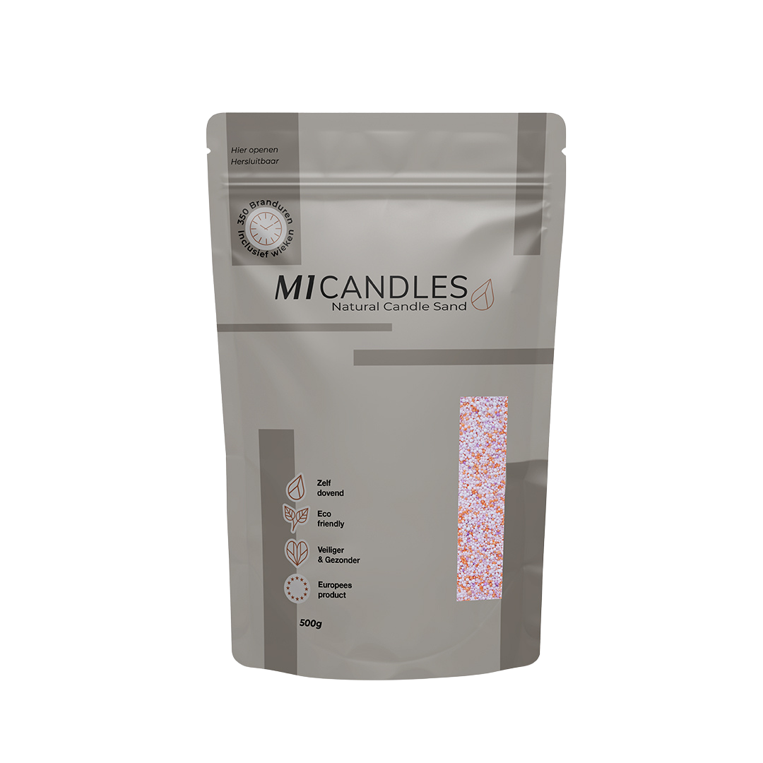 M1 Candles kaarsenzand – in hersluitbare verpakking met transparant venster