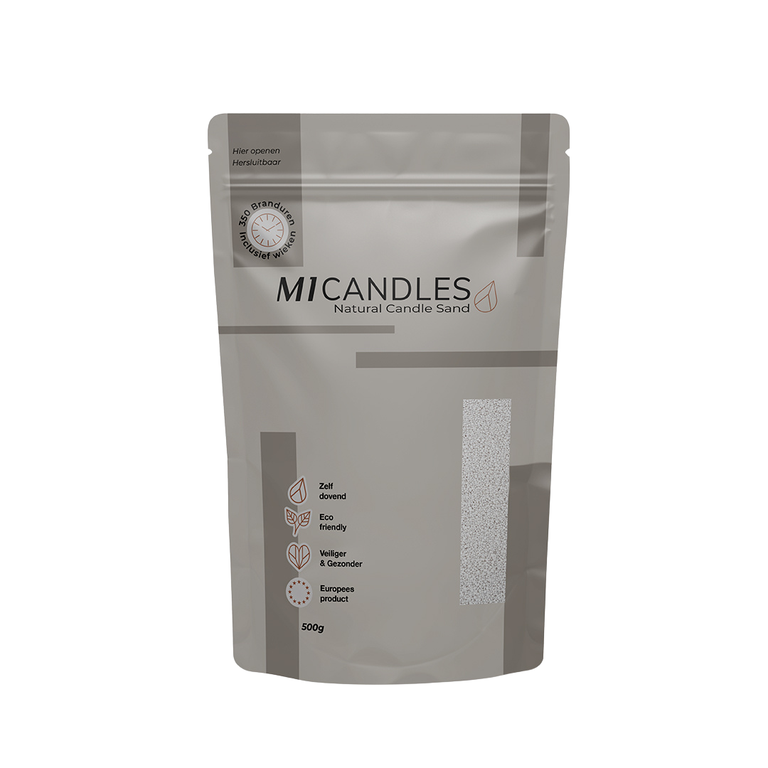 M1 Candles kaarsenzand – in hersluitbare verpakking met transparant venster