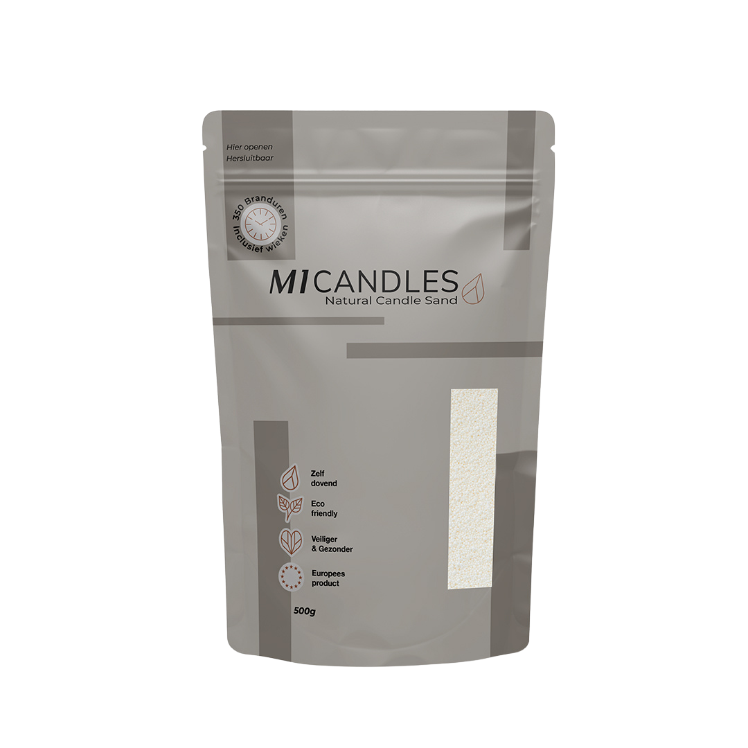 M1 Candles kaarsenzand – in hersluitbare verpakking met transparant venster