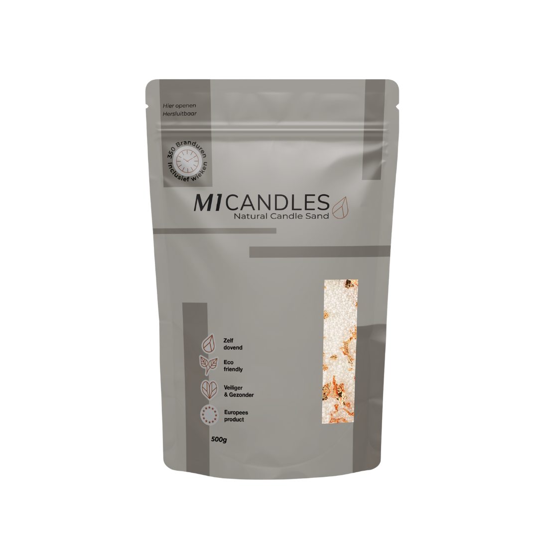 M1 Candles kaarsenzand – in hersluitbare verpakking met transparant venster
