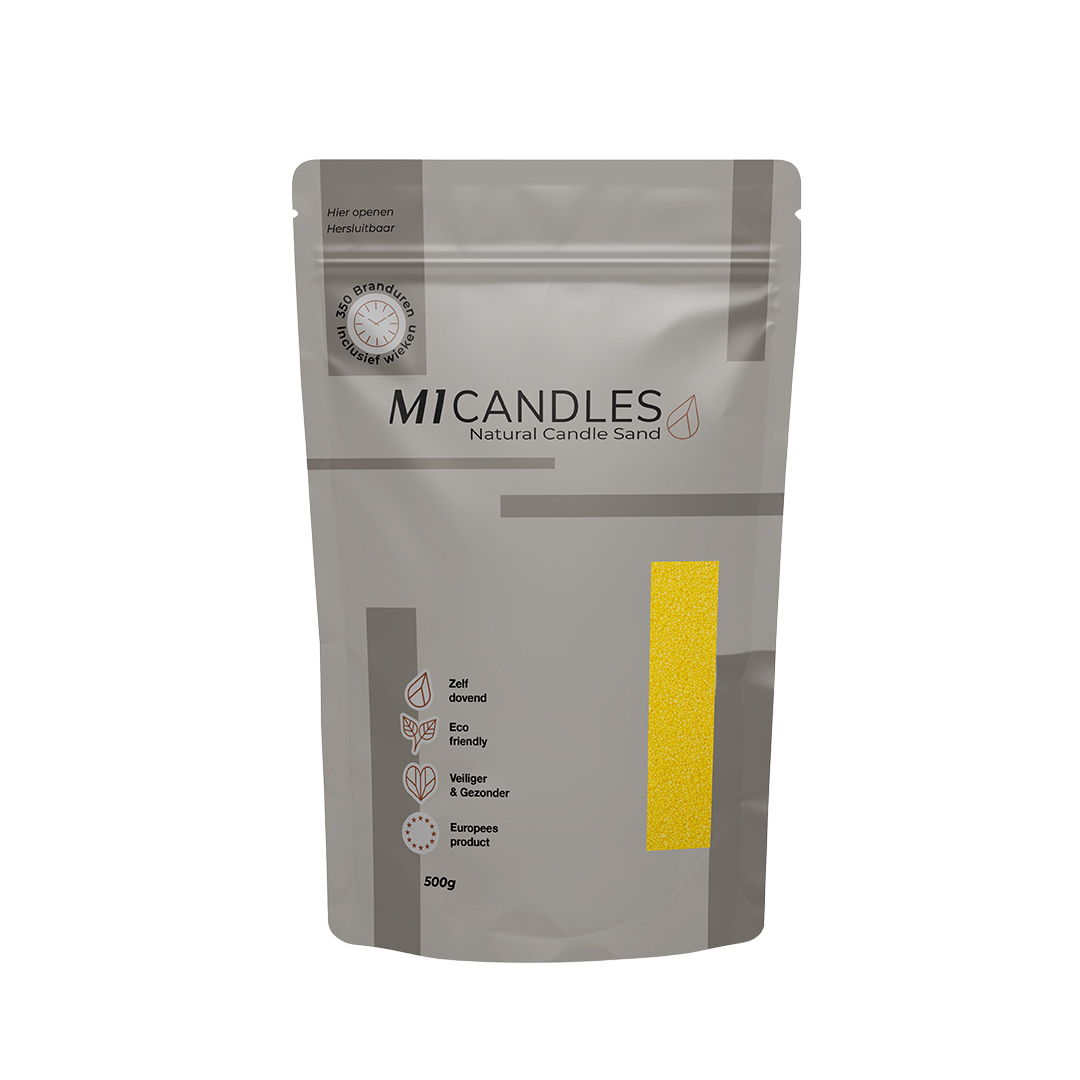 M1 Candles kaarsenzand – in hersluitbare verpakking met transparant venster