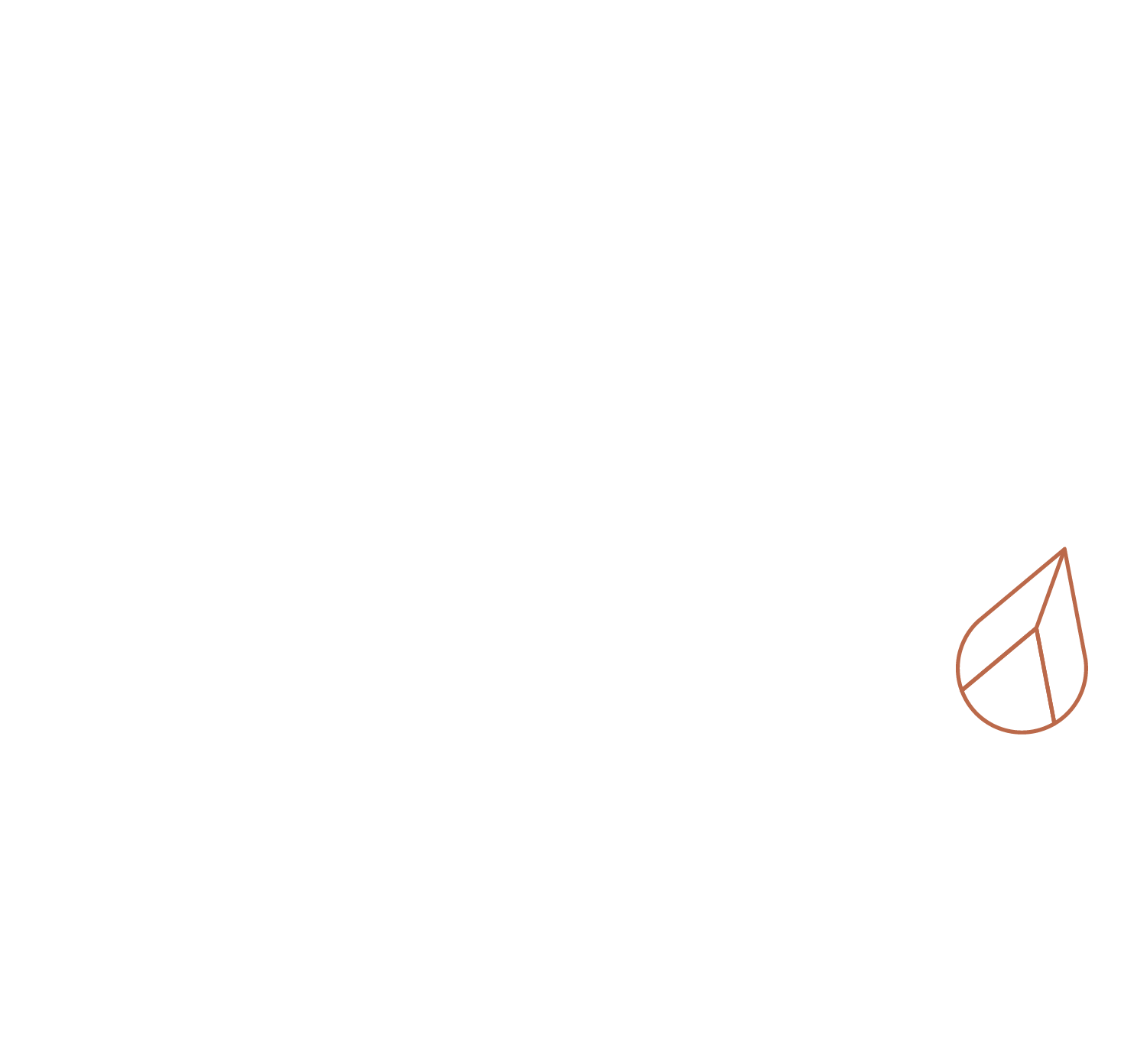 Logo van M1 Candles met de tekst 'Natural Candle Sand' in witte letters en een koperkleurig gestileerd bladicoon aan de rechterkant.