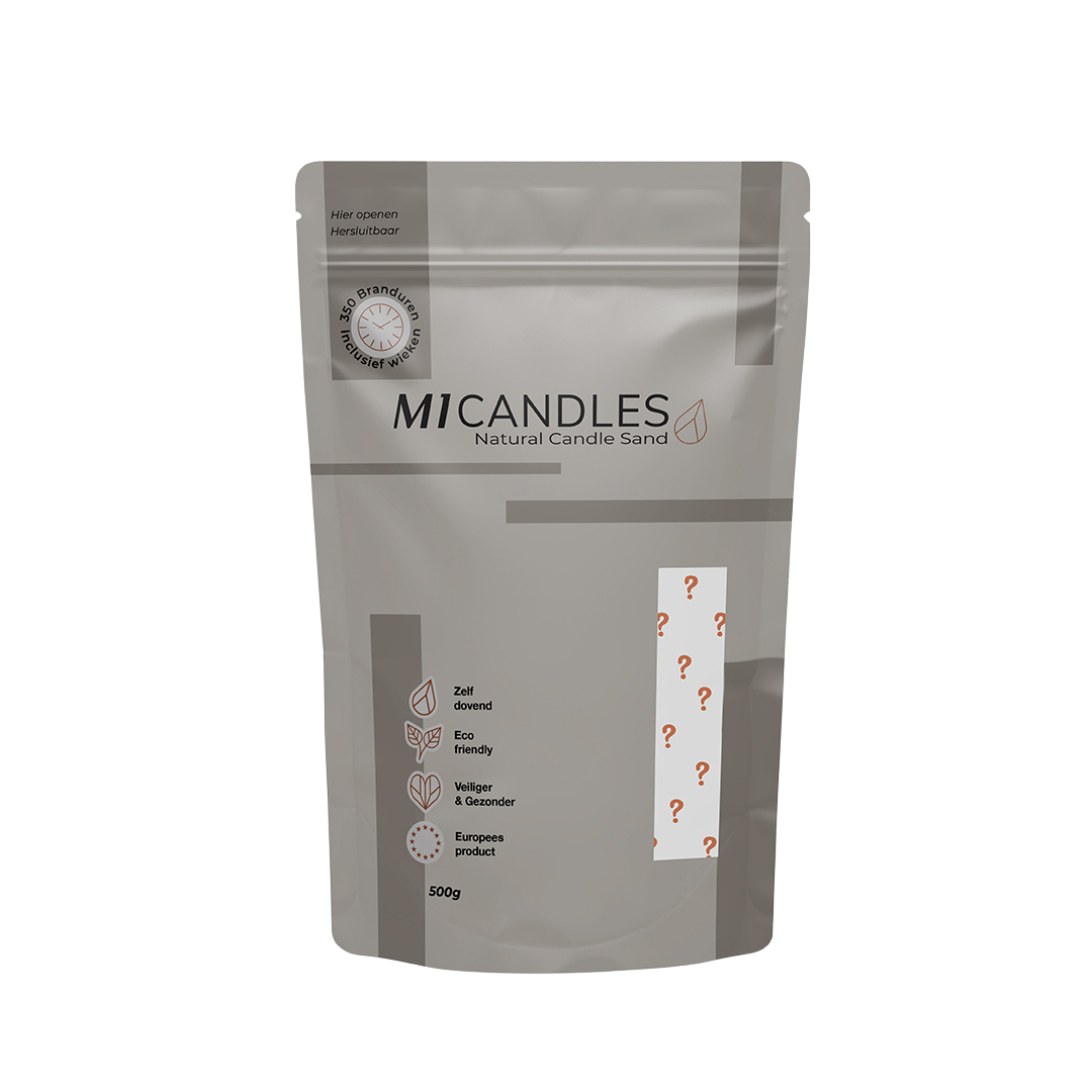 M1 Candles kaarsenzand – in hersluitbare verpakking met transparant venster